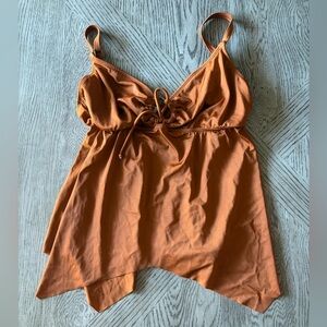 Venus Women's Orange Spaghetti Tankini